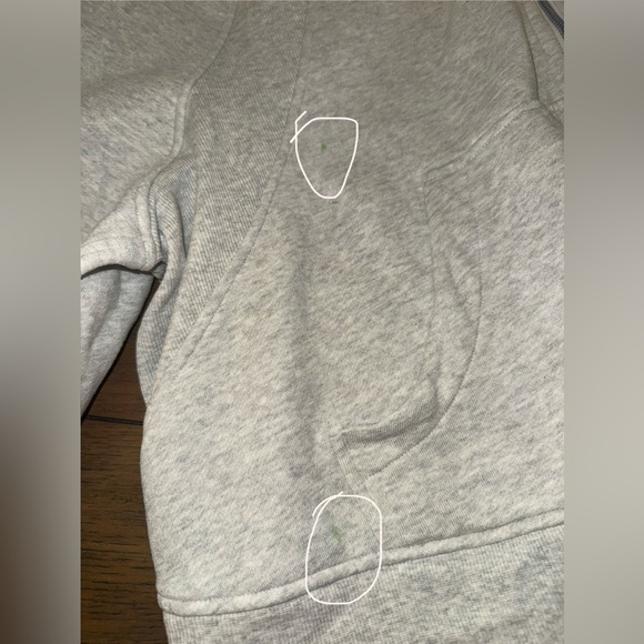 FLAWED Lululemon Scuba Oversized Full-Zip Hoodie Heathered Core Ultra Light Grey - Picture 7 of 13